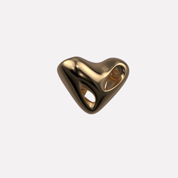 Επιχρυσωμένο με χρυσό 18k κόσμημα Joollion Charm Heart (Καρδιά) από ασήμι 925, που κουμπώνει σε βραχιόλια, δαχτυλίδια και μενταγιόν της Joolify.